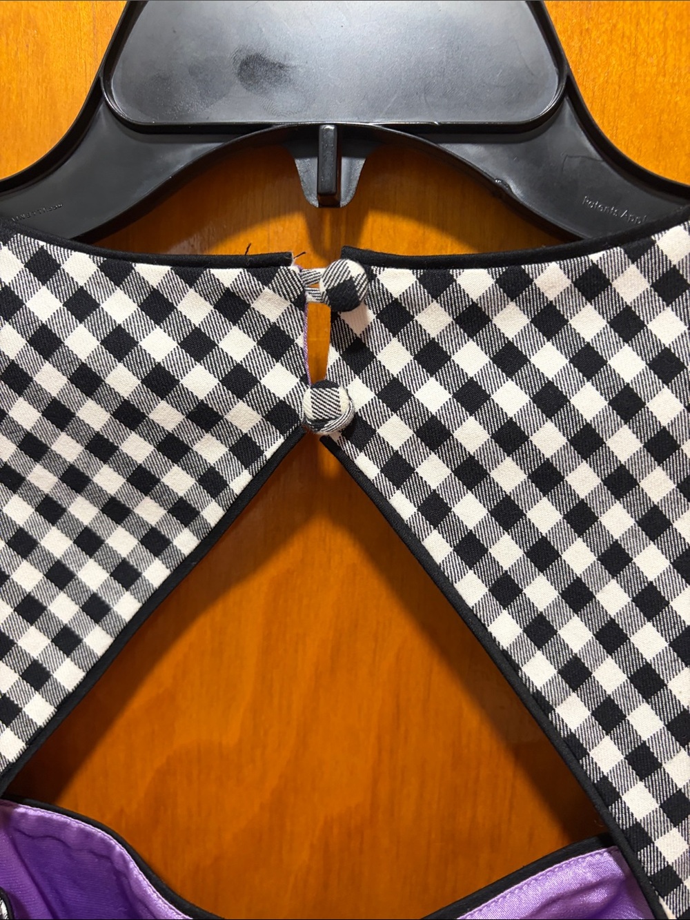 Black and White Gingham Midi Dress with belt - Picture 7 of 7